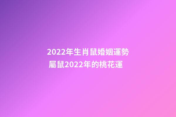 2022年生肖鼠婚姻運勢 屬鼠2022年的桃花運-第1張-觀點-玄機派